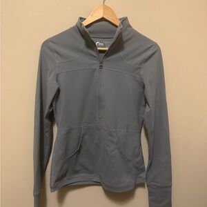 ZYIA Active Gray Quarter-Zip Top